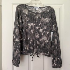 Nordstrom Gray Tie-Dye Kids Top